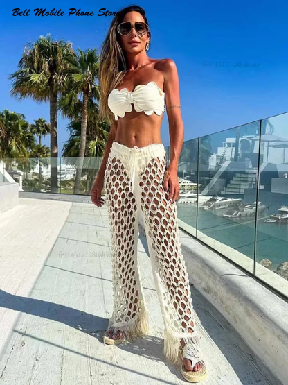 Seksowny 3-częściowy Zestaw Bikini Push Up - Brazylijski Strój Kąpielowy z Lnem, Modny Komplet Plażowy na Lato 2025