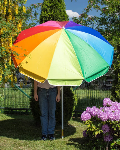 Kolorowy Parasol Ogrodowy / Plażowy na Balkon - 220 cm