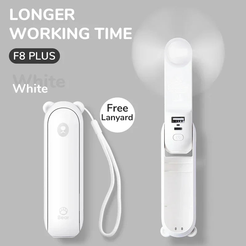 Mini Przenośny Wiatraczek 3w1 USB - Powerbank Latarka