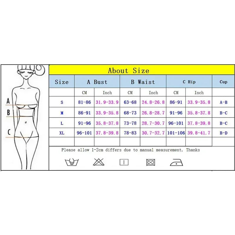Seksowne Bikini Push Up 2025 - Damski Strój Kąpielowy Brazylijski z Nadrukiem