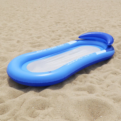 Składany Nadmuchiwany Materac Pływający PVC - Przenośny Materac Wodny z Pompką do Basenu, na Plażę i Letnie Party