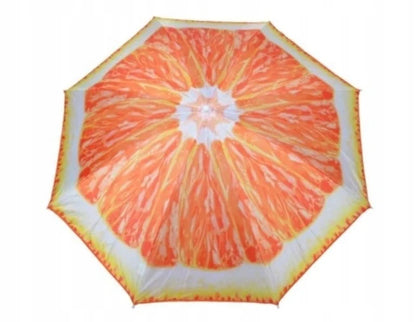 Parasol Ogrodowy / Plażowy Przeciwsłoneczny 180 cm - Wzór Pomarańczowy