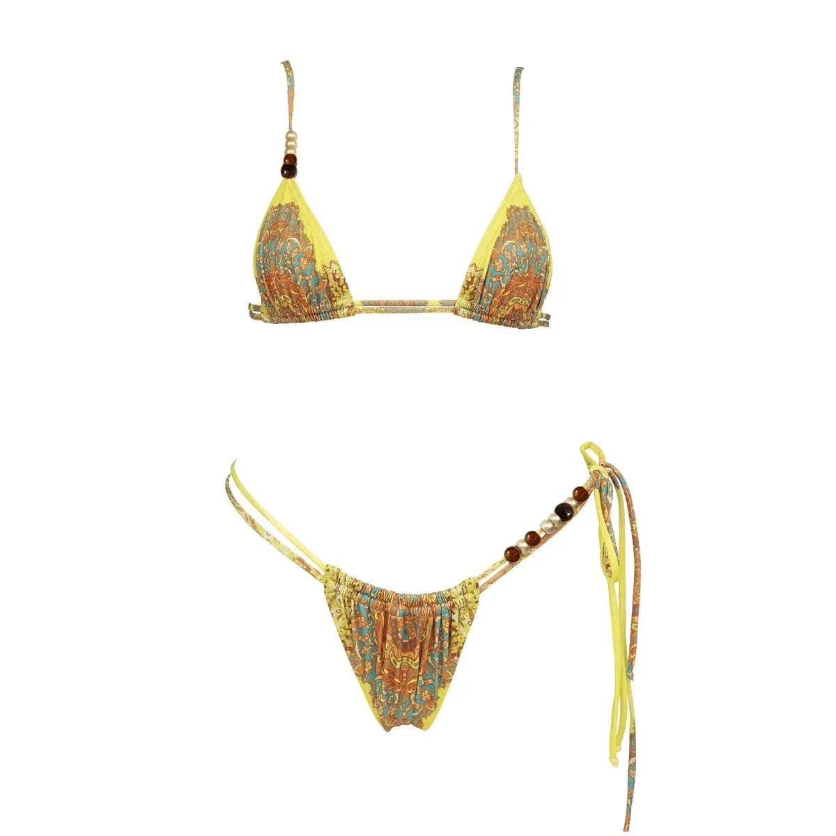 Seksowne Bikini Push Up 2025 - Damski Strój Kąpielowy Brazylijski z Nadrukiem