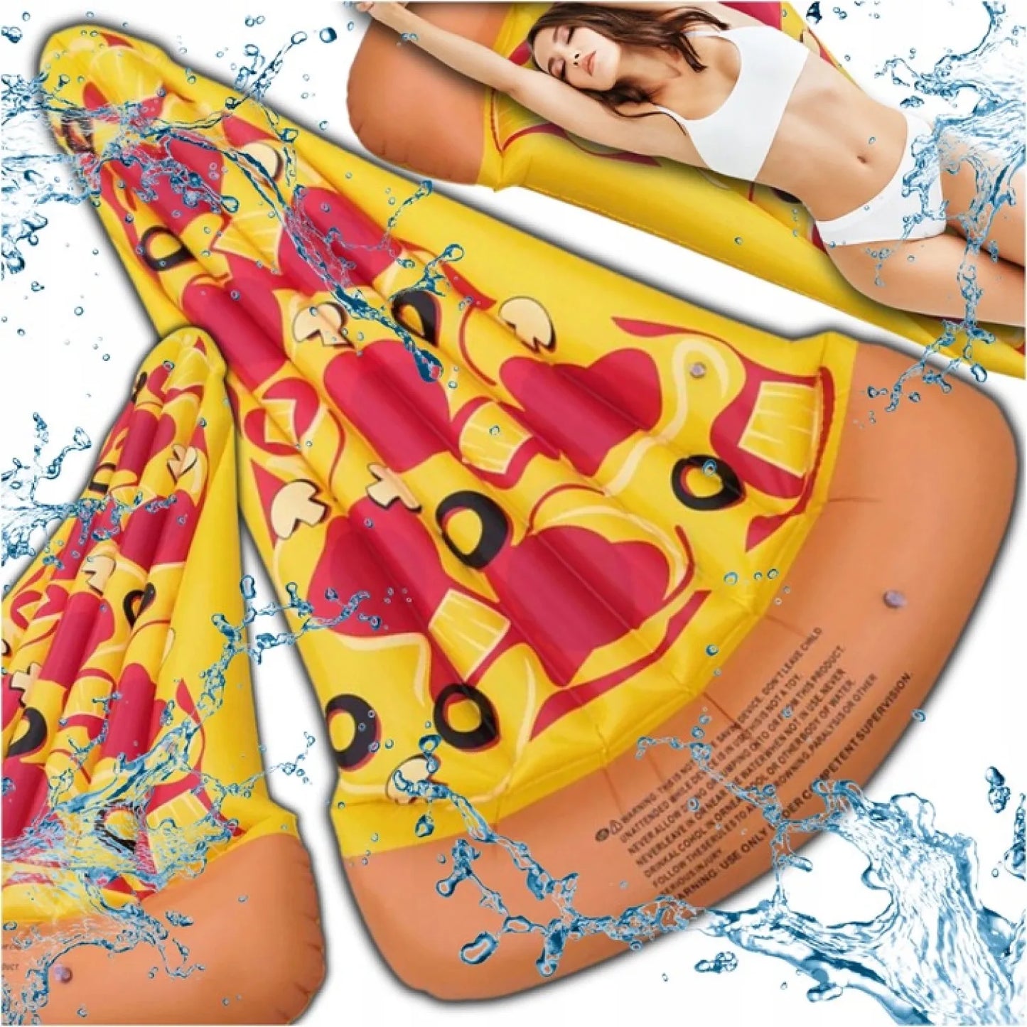Nadmuchiwany Materac Plażowy w Kształcie Pizzy XXL do Pływania
