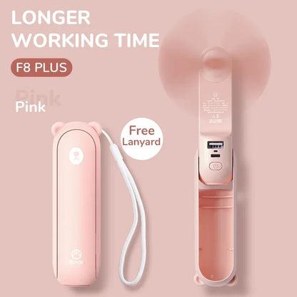 Mini Przenośny Wiatraczek 3w1 USB - Powerbank Latarka