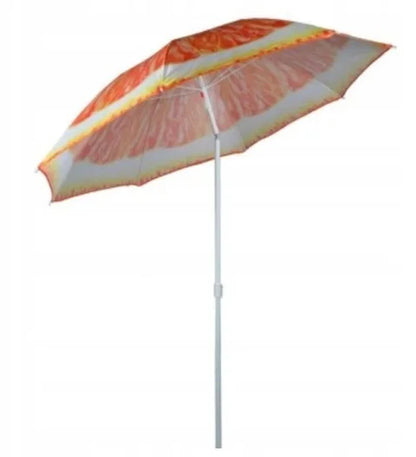 Parasol Ogrodowy / Plażowy Przeciwsłoneczny 180 cm - Wzór Pomarańczowy