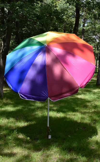 Kolorowy Parasol Ogrodowy / Plażowy na Balkon - 220 cm