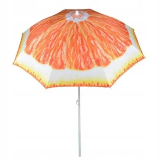 Parasol Ogrodowy / Plażowy Przeciwsłoneczny 180 cm - Wzór Pomarańczowy